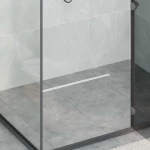 vidaXL 360° Νεροχύτης ντους με λεπτό μοντέλο Ασημί 60 cm