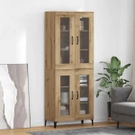 vidaXL Highboard Artisan Oak 69,5 x 34 x 180 εκ. Επεξεργασμένο ξύλο