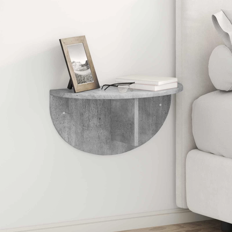 vidaXL Ράφι Τοίχου Σκυρόδεμα Γκρι 38 x 19 x 19 εκ Επεξεργασμένο ξύλο