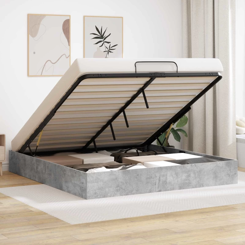 vidaXL Κρεβάτι Οθωμανικού Τύπου Σκυρόδεμα 193 x 120 x 25 εκ