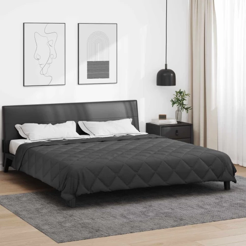 vidaXL Καλοκαιρινό Παπλωματοθήκη Ανθρακί 220 x 200 εκ Μικροΐνες