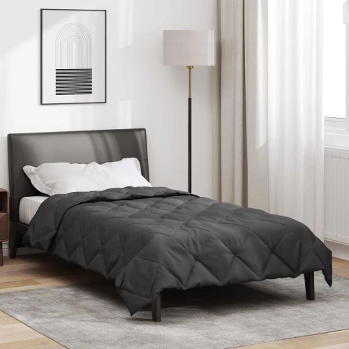vidaXL Καλοκαιρινό Παπλωματοθήκη Ανθρακί 200 x 135 εκ. Μικροΐνες