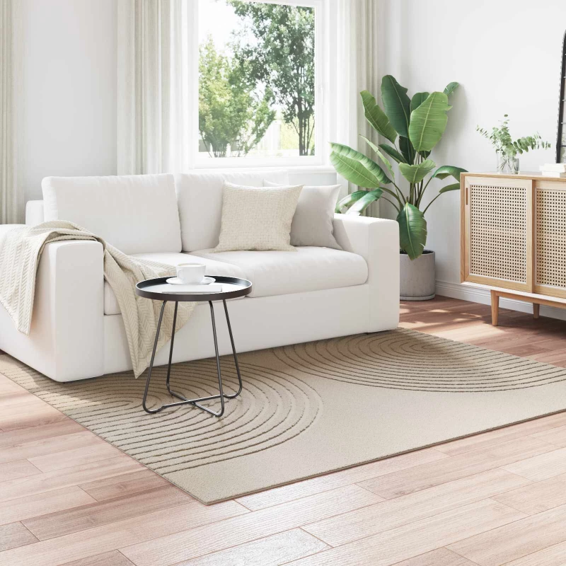 vidaXL Χαλιά χώρου τετράγωνο Μπεζ 120 x 120 cm