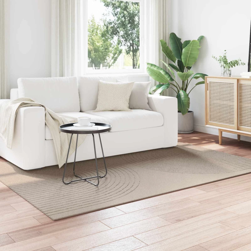 vidaXL Χαλιά χώρου Ορθογώνιος Μπεζ 170 x 120 εκ.