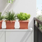 vidaXL Τετράγωνη Γλάστρα για Λουλούδια 24 pcs Κεραμιδί