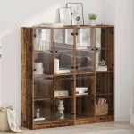 vidaXL Highboard 2 pcs Παλιό Ξύλο 68 x 37 x 142 εκ Επεξεργασμένο ξύλο