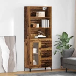 vidaXL Highboard Παλιό Ξύλο 69,5 x 34 x 180 εκ. Επεξεργασμένο ξύλο