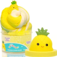 SQUISHMALLOWS ΑΡΩΜΑΤΙΚΟ CLOUD SLIME ΜΕ TOPPER ΣΕ ΒΑΖΑΚΙ - PINEAPPLE (#HG235370)