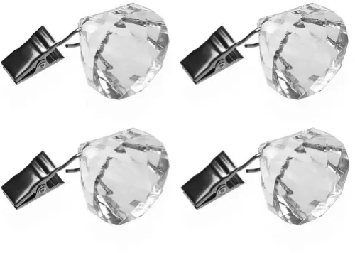 ΣΦΙΓΚΤΗΡΑΣ ΓΙΑ ΤΑ ΤΡΑΠΕΖΟΜΑΝΤΙΛΑ VERSA 3,6 x 6 x 3,6 cm ΔΙΑΜΑΝΤΙ 4ΤΕΜ