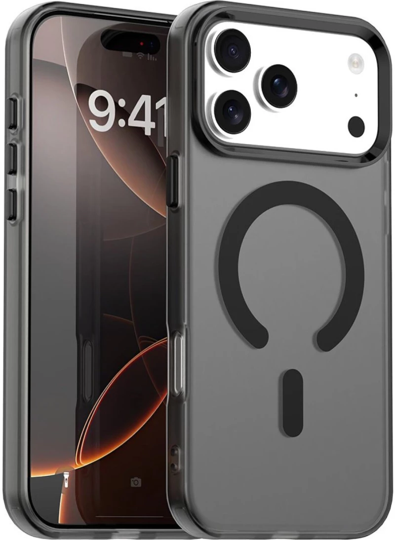 Θήκη iPhone 17 Pro Techsuit CandyCase Σκληρή Ημιδιάφανη με MagSafe - Black (5949419313361)