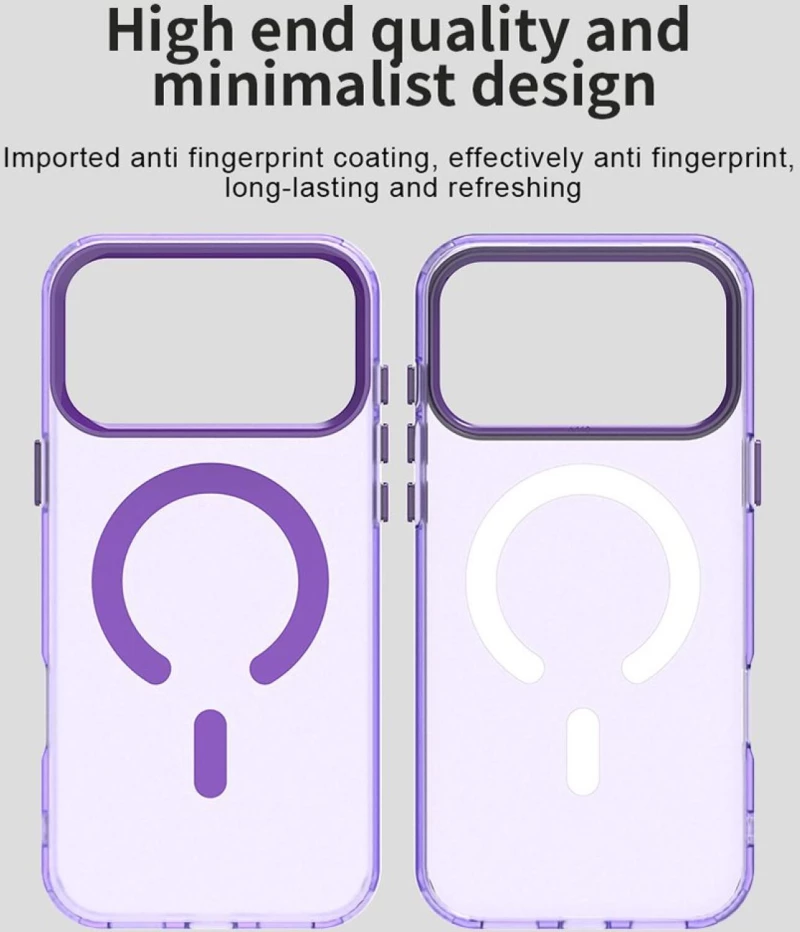 Θήκη iPhone 17 Pro Max Techsuit CandyCase Σκληρή Ημιδιάφανη με MagSafe - Purple (5949419313279)