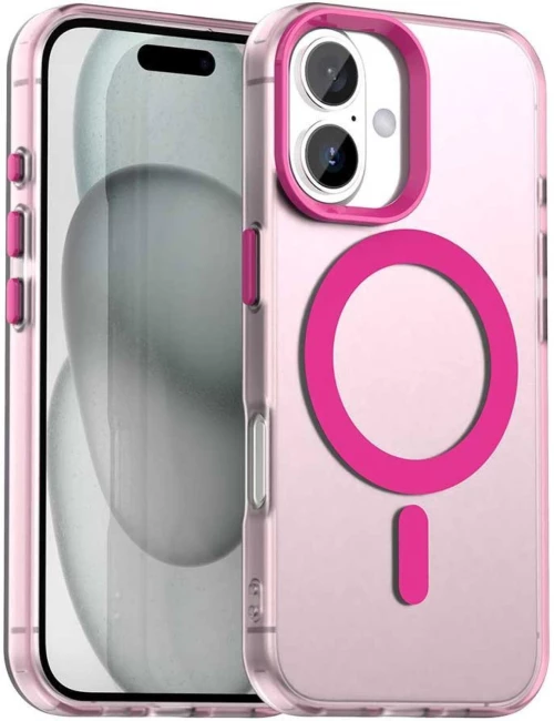 Θήκη iPhone 17 Techsuit CandyCase Σκληρή Ημιδιάφανη με MagSafe - Pink (5949419313392)
