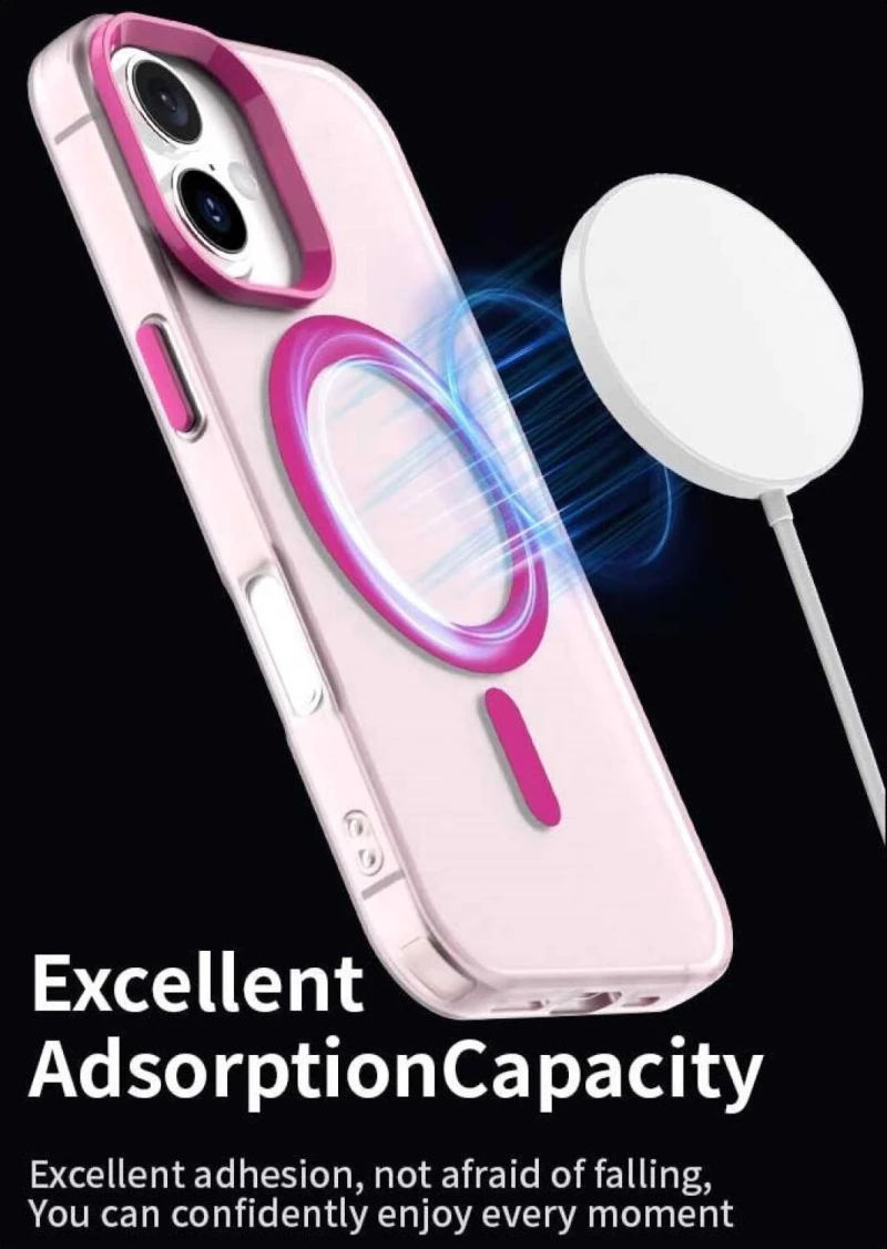 Θήκη iPhone 17 Techsuit CandyCase Σκληρή Ημιδιάφανη με MagSafe - Pink (5949419313392)