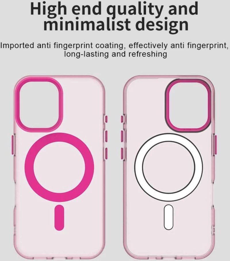 Θήκη iPhone 17 Techsuit CandyCase Σκληρή Ημιδιάφανη με MagSafe - Pink (5949419313392)