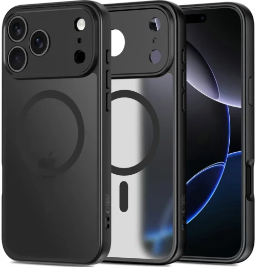 Θήκη iPhone 17 Pro Max Tech-Protect TP Basic Σκληρή Ημιδιάφανη με MagSafe & Πλαίσιο Κάμερας - Matte Black (5906302332953)