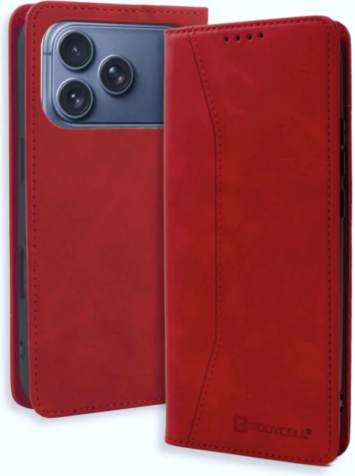 Θήκη iPhone 17 Pro Max Bodycell Book Case Πορτοφόλι - Red (5206015083211)