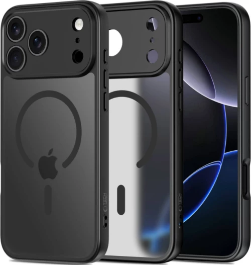 Θήκη iPhone 17 Pro Max Tech-Protect BasicMag Σκληρή Ημιδιάφανη με MagSafe & Πλαίσιο Κάμερας - Matte Black (5906302319848)