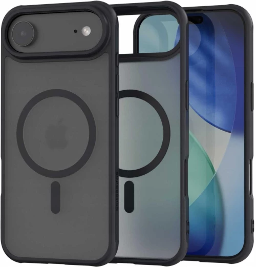 Θήκη iPhone Air Spacecase Hybrid MagSafe Σκληρή Ημιδιάφανη με MagSafe - Black (5905719131265)