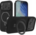 Θήκη iPhone 17 Pro Spacecase Ring Pro Mag Σκληρή με MagSafe & KickStand - Black (5905719130930)
