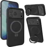 Θήκη iPhone 17 Pro Spacecase Ring Pro Mag Σκληρή με MagSafe & KickStand - Black (5905719130930)