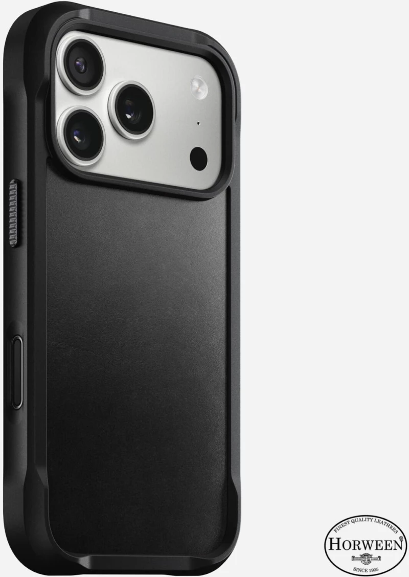 Θήκη iPhone 17 Pro Nomad Rugged Leather Case Horween Ανθεκτική Δερμάτινη με MagSafe - Black (NM011802858)