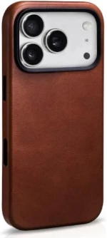 Θήκη iPhone 17 Pro iCarer Leather Back Case With Camera Button Δερμάτινη με MagSafe - Retro Brown (KJIP17250705-BN)