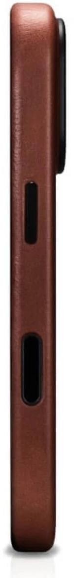 Θήκη iPhone 17 Pro iCarer Leather Back Case With Camera Button Δερμάτινη με MagSafe - Retro Brown (KJIP17250705-BN)