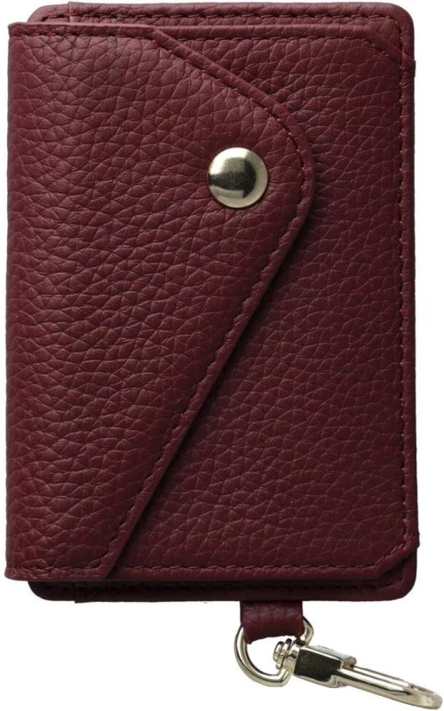 Universal Θήκη AVY Leather Wallet Δερμάτινο MagSafe Πορτοφόλι για Κάρτες - Leather Burgundy (8719246497964)