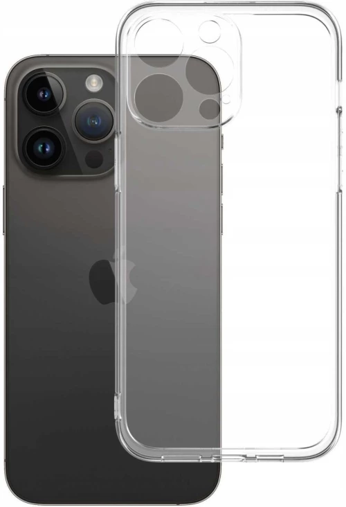 Θήκη iPhone 14 Pro Max Spacecase Clear Case Διάφανη Σιλικόνης 1mm - Transparent (5905719106317)