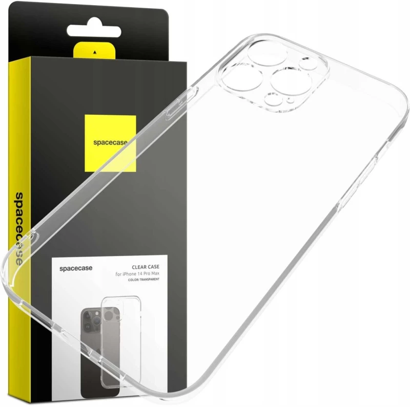 Θήκη iPhone 14 Pro Max Spacecase Clear Case Διάφανη Σιλικόνης 1mm - Transparent (5905719106317)