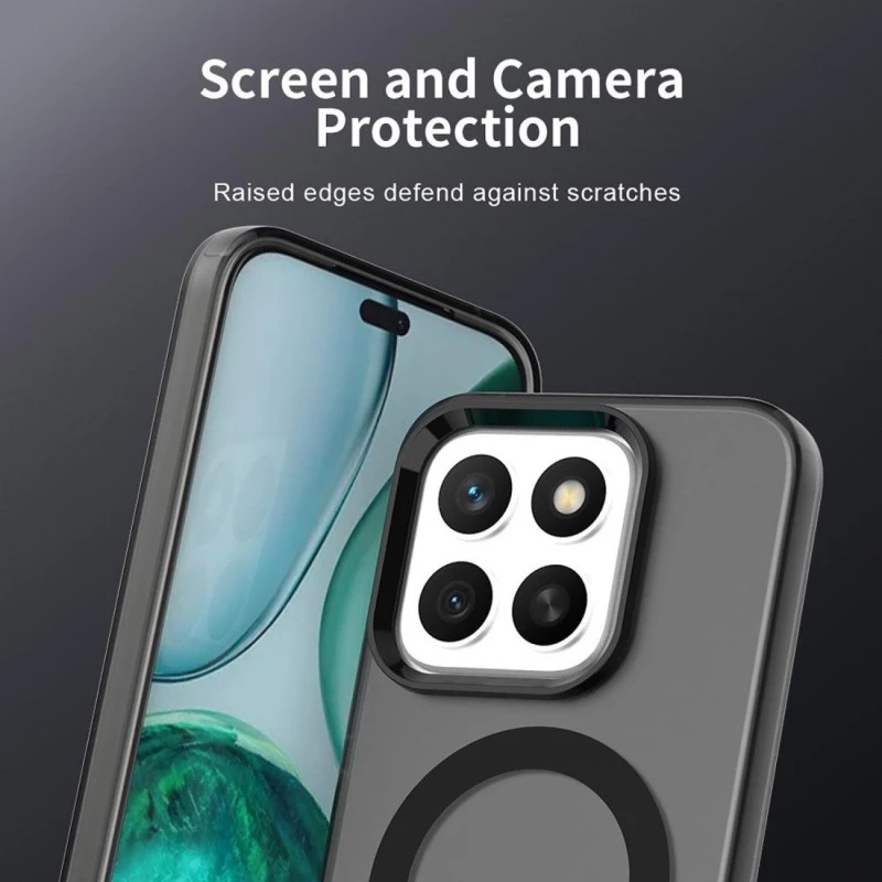 Θήκη Honor X8c Techsuit CandyCase Σκληρή Ημιδιάφανη με MagSafe - Black (5949419310919)