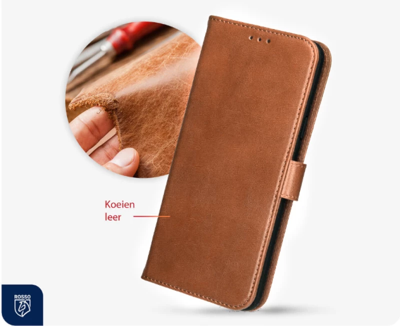 Θήκη iPhone 17 Pro Max Rosso Deluxe Δερμάτινο Πορτοφόλι - Brown (8719246484346)