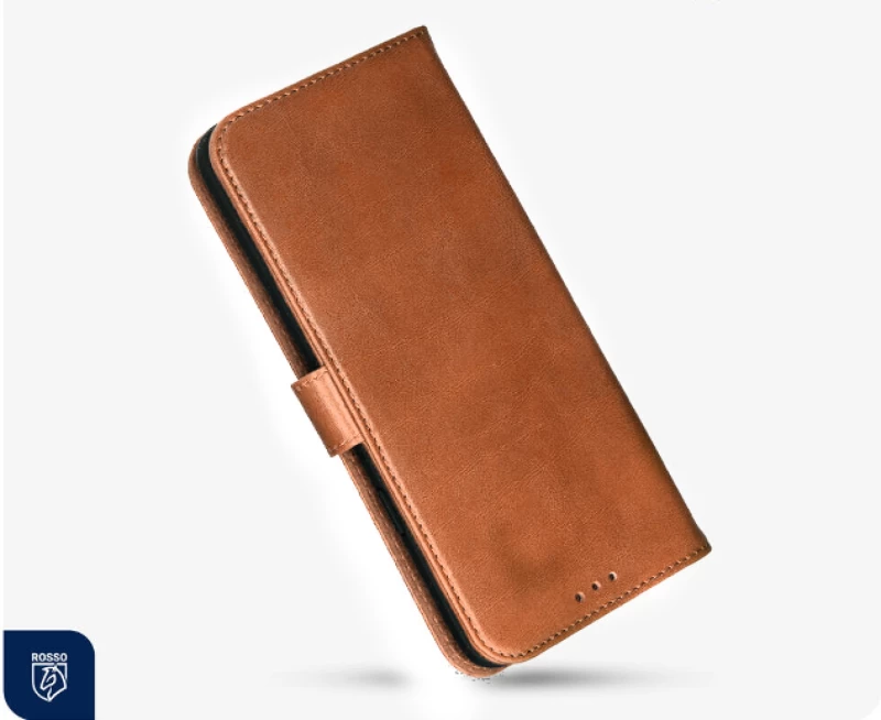 Θήκη iPhone 17 Pro Max Rosso Deluxe Δερμάτινο Πορτοφόλι - Brown (8719246484346)
