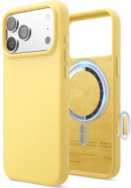 Θήκη iPhone 17 Pro Max Elago Magnetic Silicone Case Premium Σιλικόνης με MagSafe - Yellow (ES17MSSC69PRO-YE)