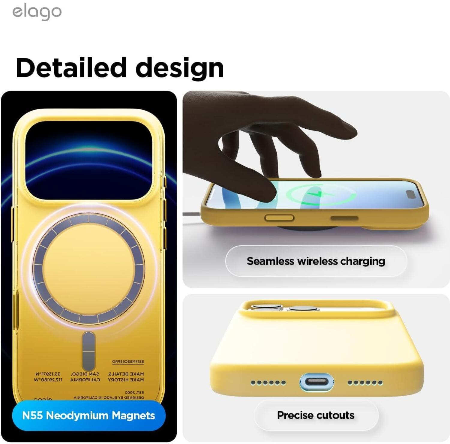 Θήκη iPhone 17 Pro Max Elago Magnetic Silicone Case Premium Σιλικόνης με MagSafe - Yellow (ES17MSSC69PRO-YE)