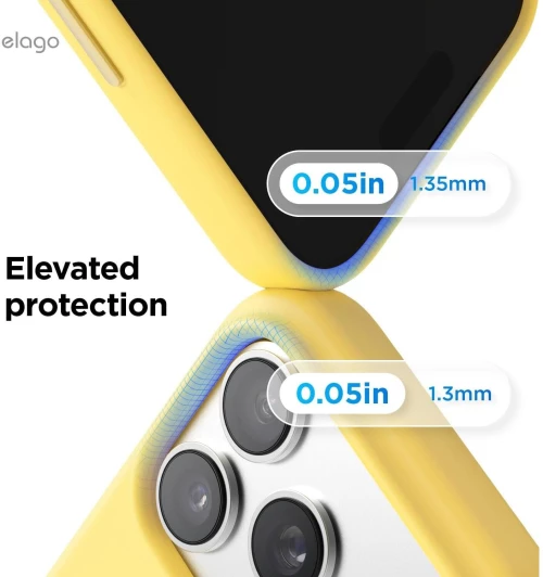 Θήκη iPhone 17 Pro Max Elago Magnetic Silicone Case Premium Σιλικόνης με MagSafe - Yellow (ES17MSSC69PRO-YE)