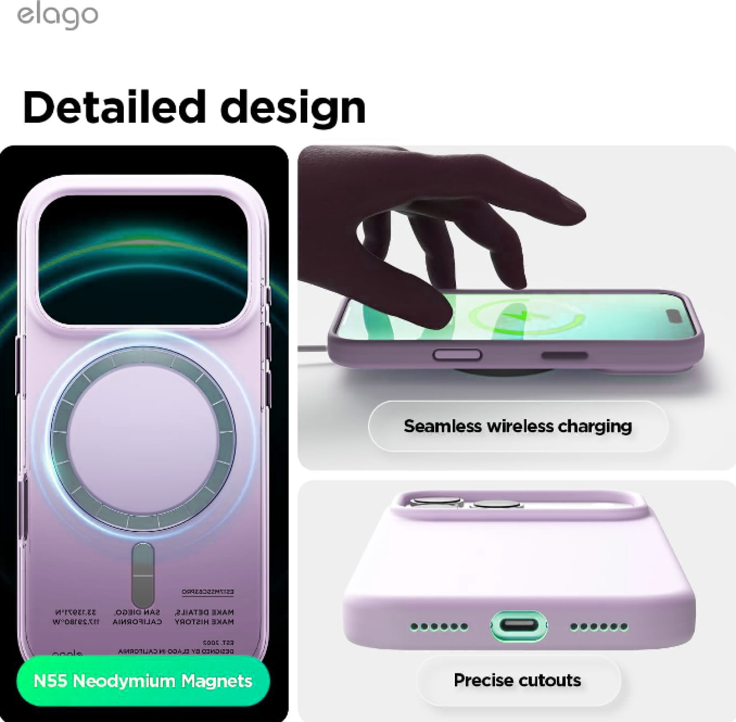 Θήκη iPhone 17 Pro Elago Magnetic Silicone Case Premium Σιλικόνης με MagSafe - Light Lilac (ES17MSSC63PRO-LLIL)