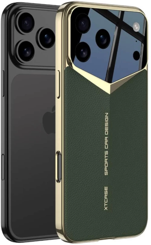 Θήκη iPhone 17 Pro Bodycell Jazz PU Leather Backcover Σκληρή - Green (5206015085147)
