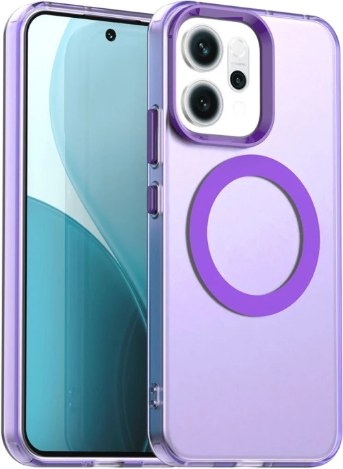 Θήκη Oppo Reno14 Techsuit CandyCase Σκληρή Ημιδιάφανη με MagSafe - Purple (5949419349339)