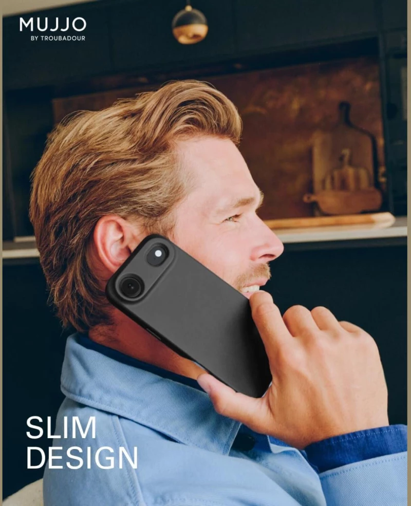 Θήκη iPhone Air MUJJO by Troubadour Full Leather Case Δερμάτινη με MagSafe - Black (‎MUJJO-CL-065-BK)