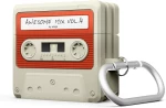 Θήκη Apple AirPods 4th Gen - Elago Cassette Tape Hang Case Σιλικόνης - Classic White (EAP4TAPE-HANG-CWHRD)