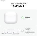 Θήκη Apple AirPods 4th Gen - Elago Cassette Tape Hang Case Σιλικόνης - Classic White (EAP4TAPE-HANG-CWHRD)