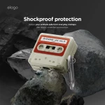 Θήκη Apple AirPods 4th Gen - Elago Cassette Tape Hang Case Σιλικόνης - Classic White (EAP4TAPE-HANG-CWHRD)