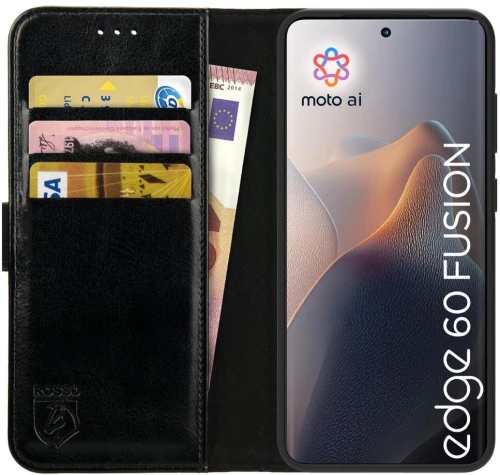 Θήκη Motorola Edge 60 Fusion Rosso Element PU Πορτοφόλι - Black (8719246480973)