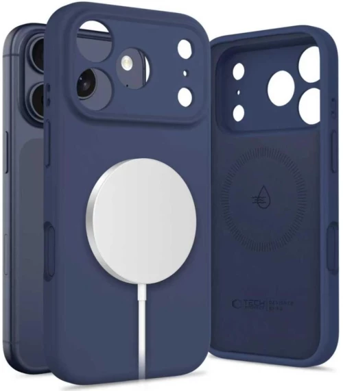 Θήκη iPhone 17 Pro Tech-Protect Silicone MagSafe Σιλικόνης με MagSafe - Deep Blue (5906302333851)