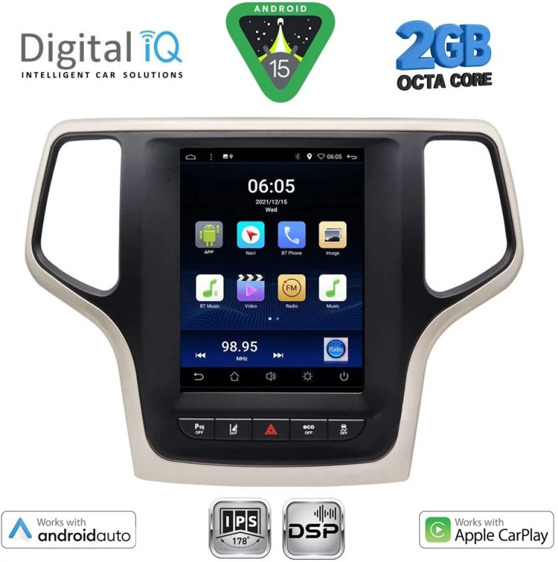 DIGITAL IQ BXF 5983_CPAA TESLA STYLE for JEEP GRAND CHEROKEE mod. 2014-2019