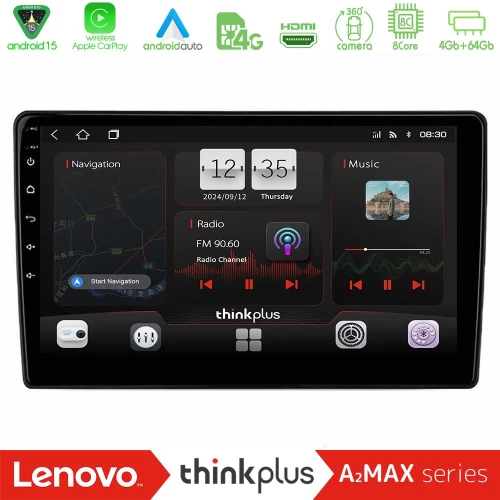 Lenovo Thinkplus A2MAX Series 8Core Android15 4+64GB  Ford Fiesta 2018-2024 Navigation Multimedia Tablet 10"