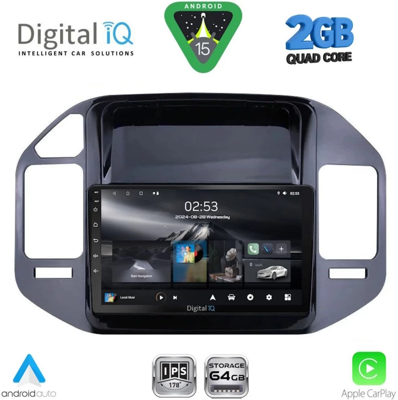 DIGITAL IQ RSD 1444_CPA (9inc) MULTIMEDIA TABLET for MITSUBISHI PAJERO mod. 1999-2006