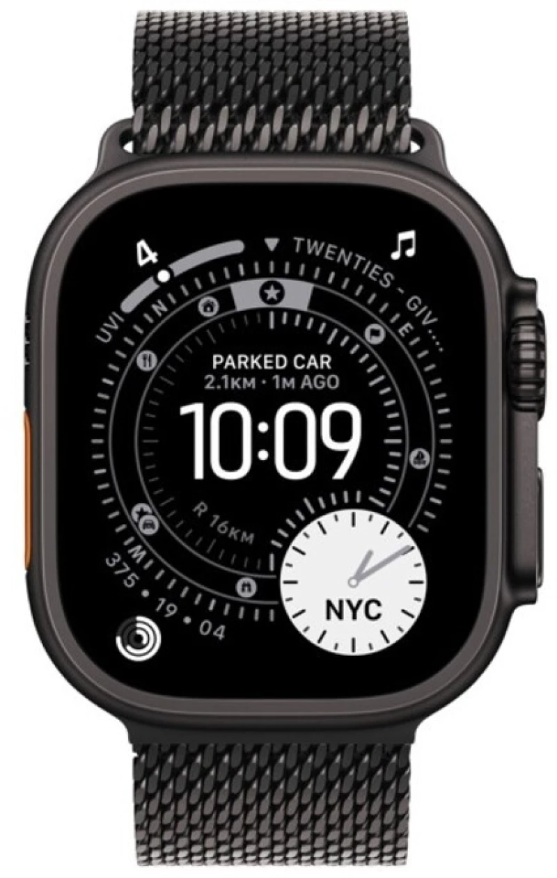 Apple Watch Ultra 3 GPS + Cellular Black Titanium 49mm - Black Titanium Milanese Band (M)