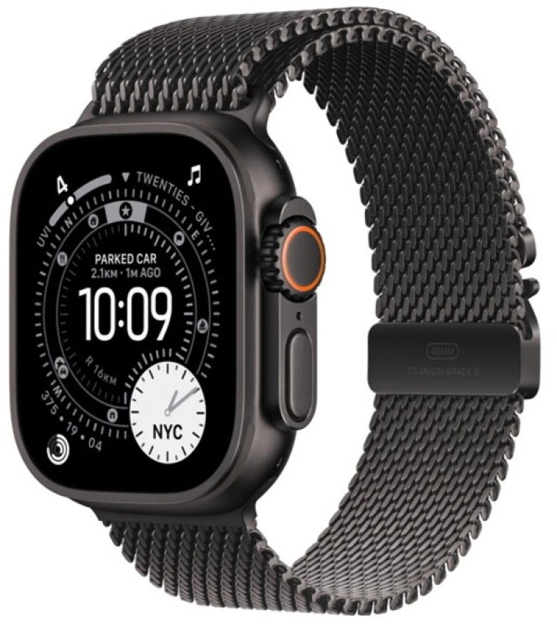 Apple Watch Ultra 3 GPS + Cellular Black Titanium 49mm - Black Titanium Milanese Band (M)